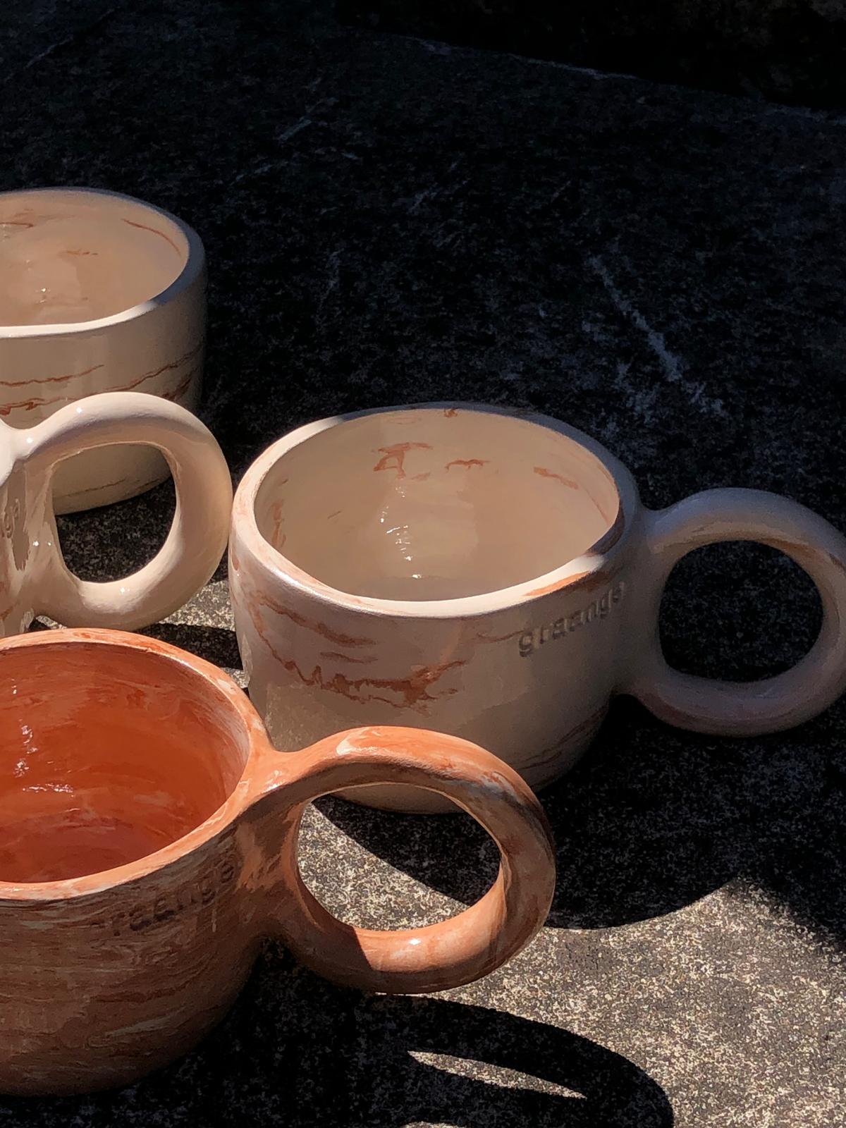 la tasse en rouge & blanc